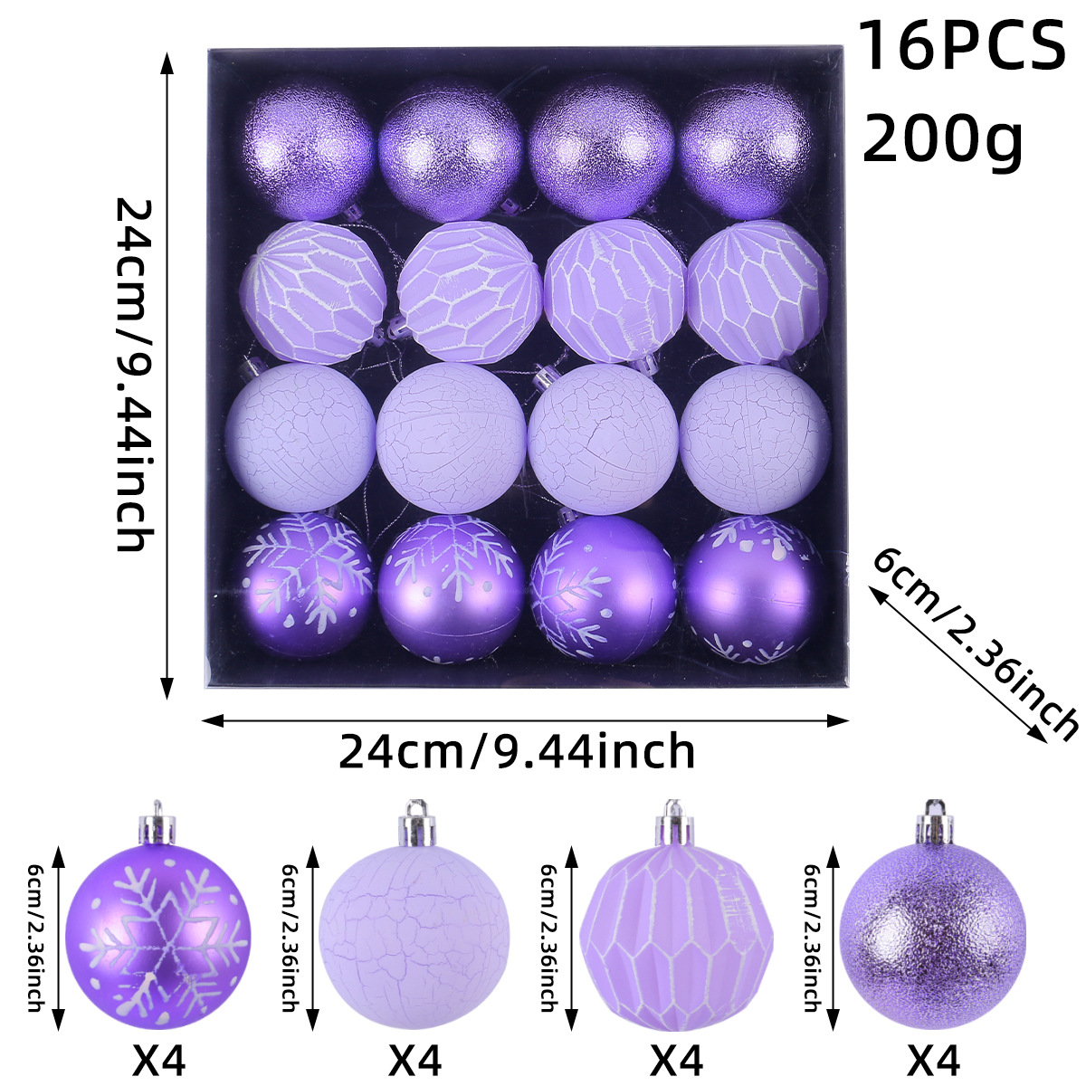 Bolas de Navidad pintadas transfronterizas conjuntos de bolas alienígenas creativas de fiesta de Navidad hotel árbol de Navidad colgantes de decoración