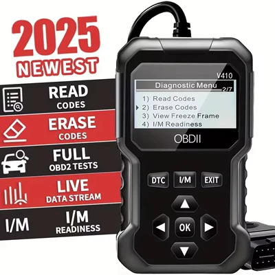 Obd2 Car Engine Fault Diagnosis Tool Checks the Car Engine Fault Light and Clears Error Codes for Cross-Border Use (Other Automotive Safety Supplies) - black