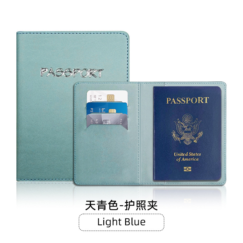 En stock pu cuero viajes negocios regalos pueden agregar logo pasaporte cubierta bolsa pasaporte titular cubierta protectora equipaje etiqueta traje