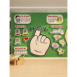幼儿园环创材料有趣的指纹画主题半成品墙面装饰可爱小手走廊文化