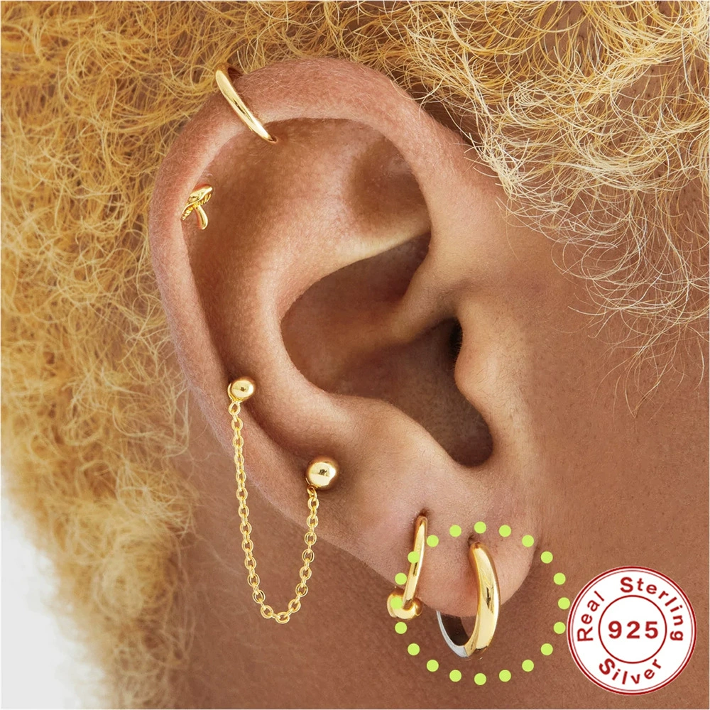 Fashionable brand classic earrings, European style, simple and elegant design, silver 925 sample
