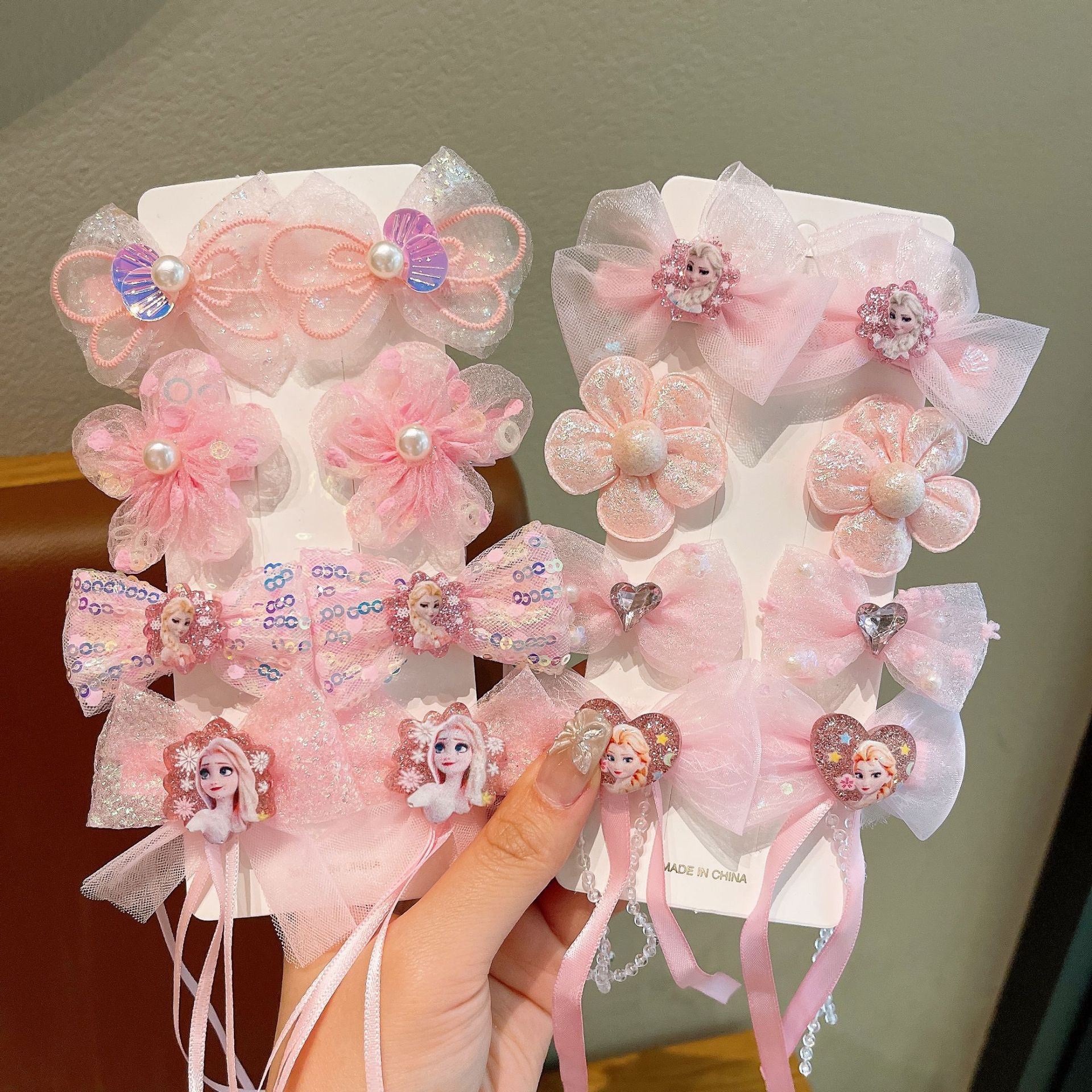 Horquilla de hielo y nieve para niños Aisha Princess bowknot borla horquilla niña Romance clip dulce flequillo accesorios para el cabello