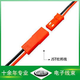JST红杜邦2pin端子线2.54mm端子连接线电池焊接线杜邦带扣端子线