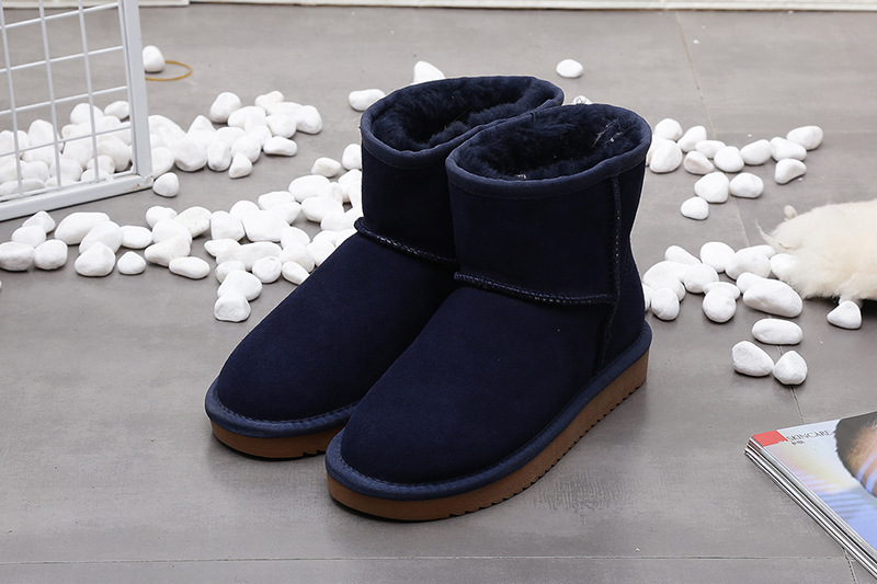 Women's short boots Flat cotton boots with lint all go with student cotton shoes_voghion.com