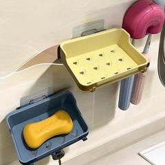 ソープボックス家庭用パンチフリー壁掛けソープボックス二層シンプルな排水ラック学生寮のバスルーム収納ラック