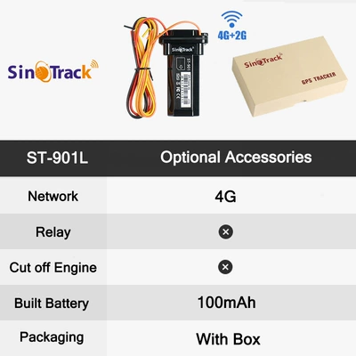 4G+2G St-901L Cross-Border Gps Car Locator Electric Vehicle Tracker Car Anti-Theft Tracker Waterproof (GPS Locator) - 4g2g-st-901l-with-built-in-battery