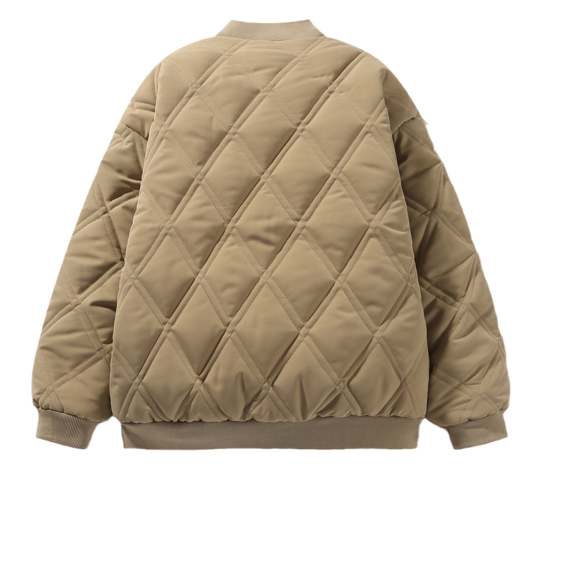 Invierno ins marca de moda suelta de diamantes a cuadros de algodón acolchado abrigo de los hombres chaqueta de béisbol retro japonés pareja engrosada abrigo de algodón acolchado