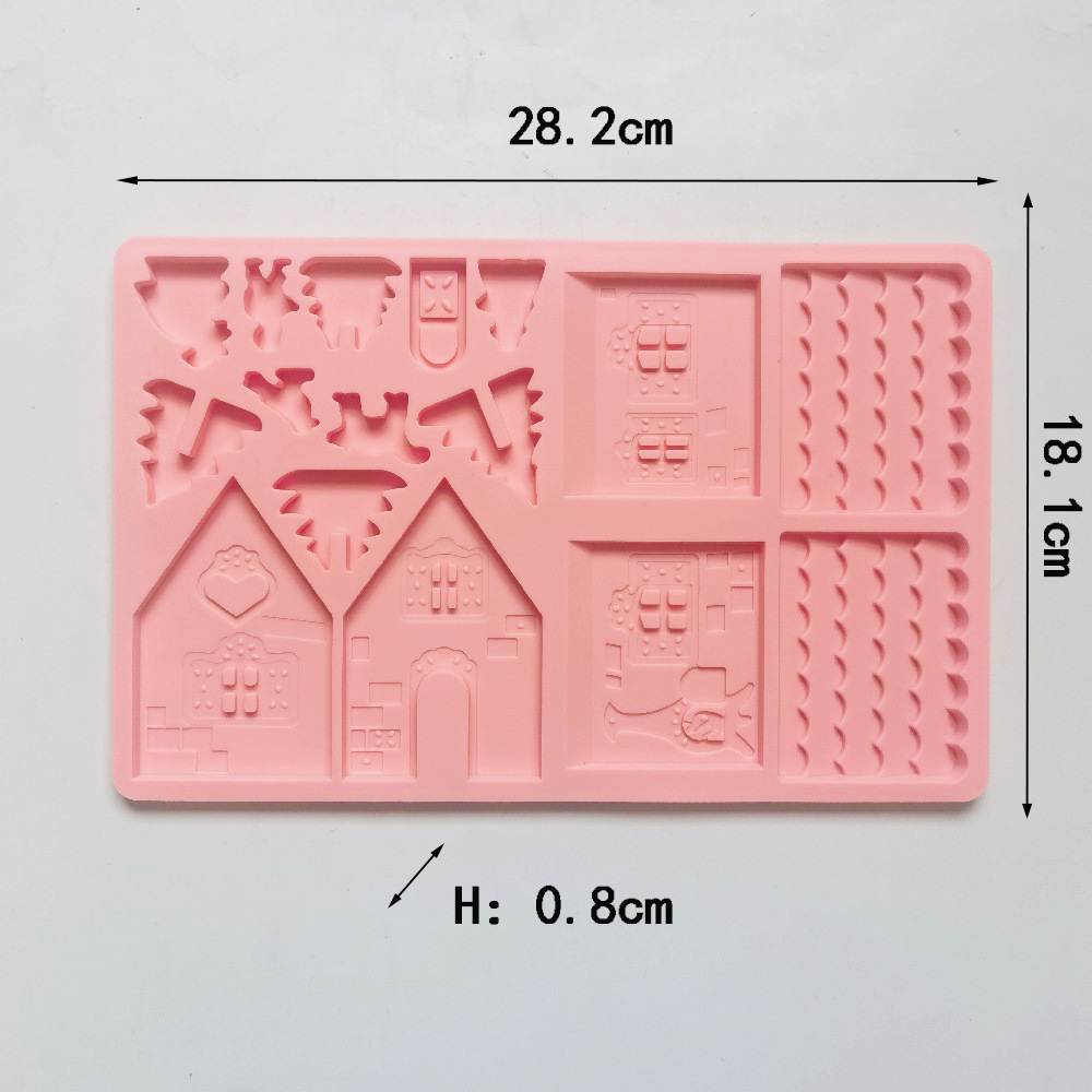 Bloques de construcción de navidad 246 molde de silicona pastel helado pudín molde de postre jabón utensilios