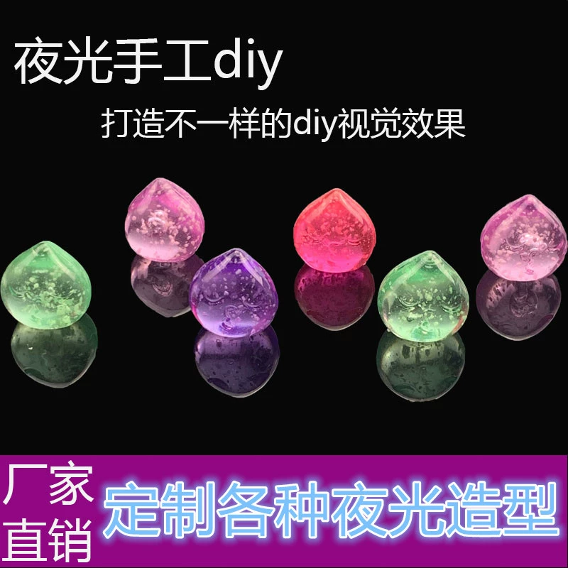 2 см звездочка, светящийся камень, искусственный флюорит, аквариум, сад, дорога, пейзаж, красочный камень, светящийся, тонкий блестящий камень в форме капли воды