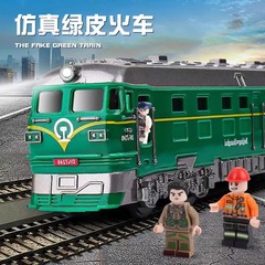 赤ちゃんの音と光のドアを開ける緑の革の電車のおもちゃ子供男の子シミュレーションユニバーサル電車モデル赤ちゃん教育電車