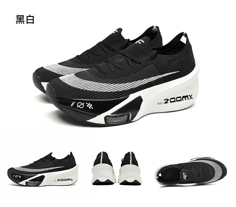 Giày chạy bộ marathon thoáng khí đế cao su, gót vừa 3–5 cm, cổ thấp — Tử Điện, Xanh dạ quang lót lông, Xanh huỳnh quang, Xanh lá phun mực chi tiết 28