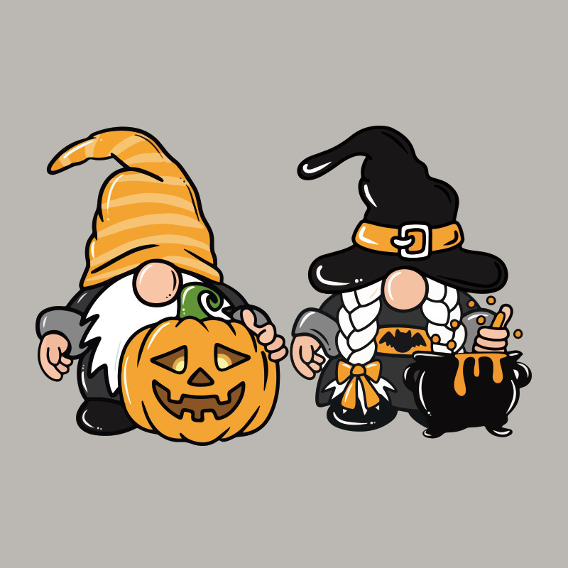 2个万圣节鬼节小老头服装t恤印花跨境专供高弹耐水洗热转印贴