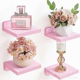 跨境木质壁挂搁板置物架客厅装饰壁挂绿植盆栽收纳架展示架