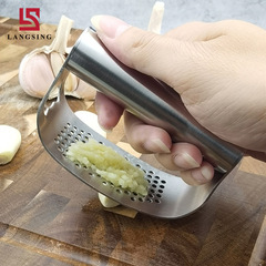 全304不鏽鋼環形壓蒜器手動弧形搗蒜器磨蒜泥廚房小工具帶開瓶器