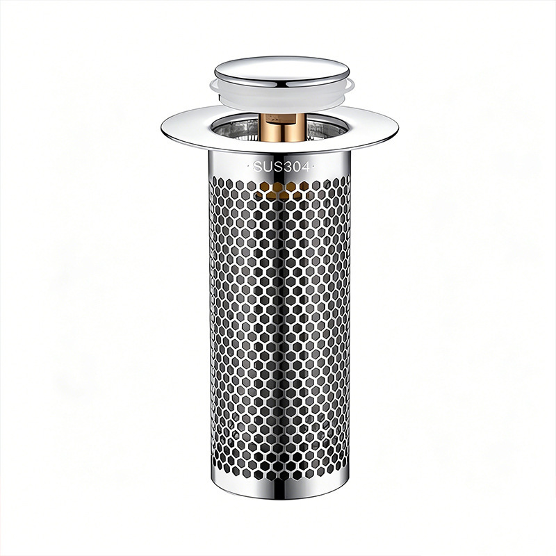 lavabo lavabo tapón de fuga lavabo núcleo de rebote acessorio tipo prensado cabello anti-bloqueo anti-odor drenaje de filtro