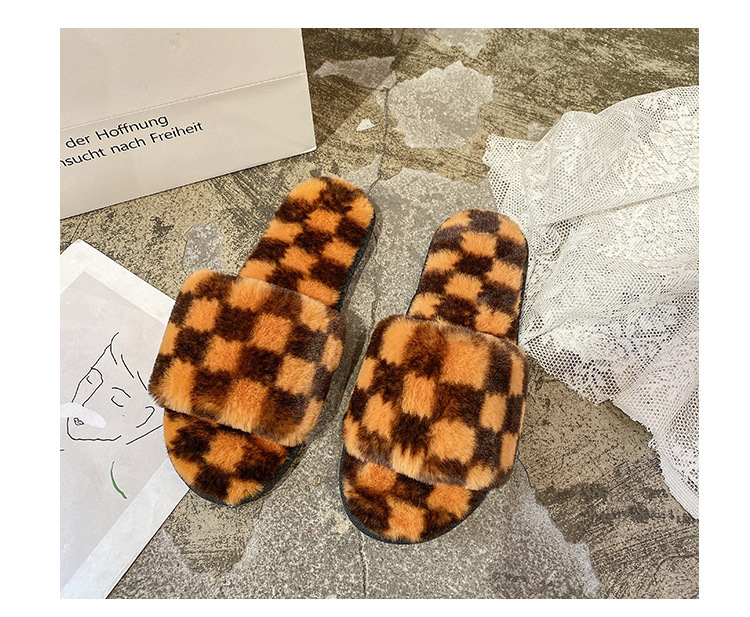 Autumn And Winter New Open Toe Celebrity Mesh Cotton Slippers Women S Fashion Indoor Home Fleece_voghion.com