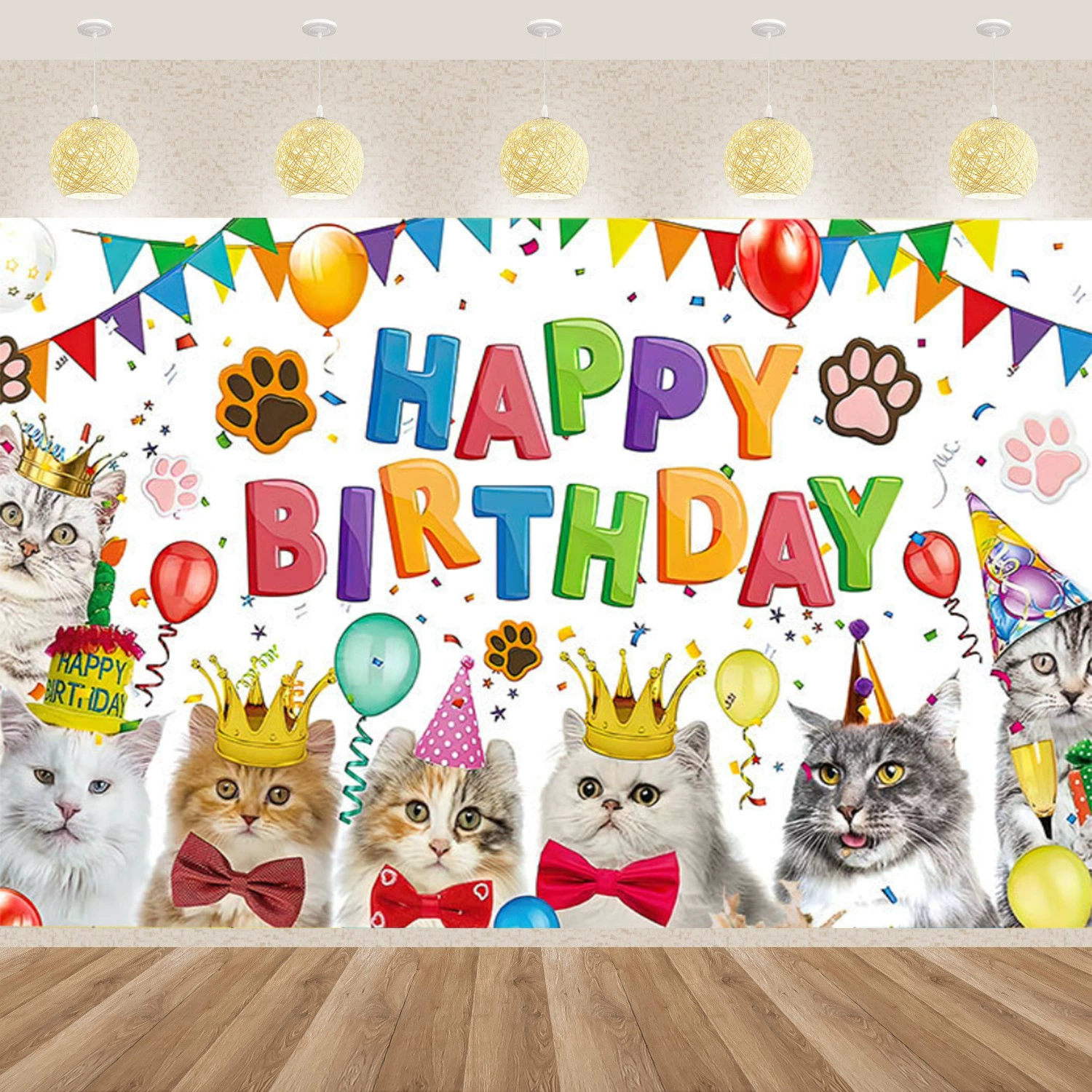 Трансграничная амазонка кошка тема дня рождения фон кошка день рождения фото фон виниловый материал фото ткань
