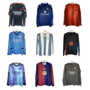 國家隊德國英格蘭俱樂部切爾西巴塞足球上衣長袖足球服球迷版