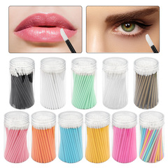 Wholesale Disposable Colorful Bucket Lip Brushes 100-Piece Set Portable Beauty Makeup Tools