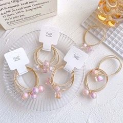 Korean hair accessory glitter square star minimalist ponytail hair tie sweet temperament girl heart hair ring hair tie