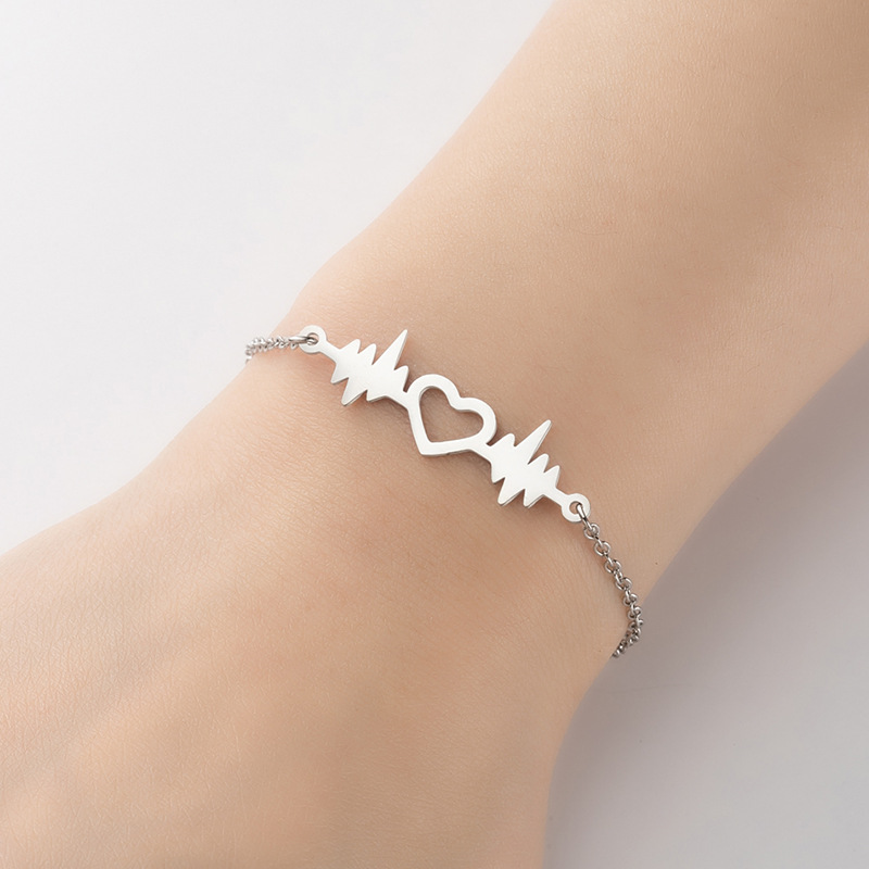 15g Weight PVD Coated Real Gold Plated Star Moon Stainless Steel Fashion Waterproof Non Tarnish Bracelets