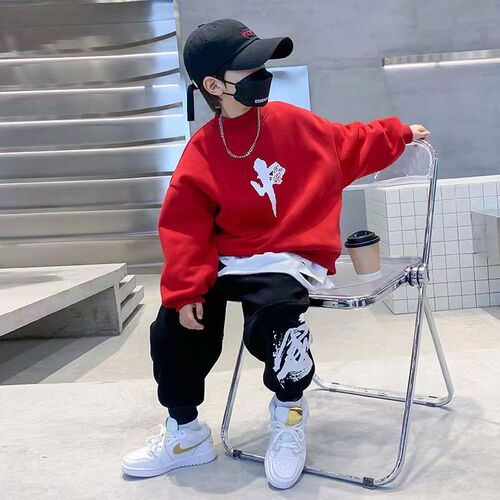 Children's clothing boys' suits spring and autumn 2024 new children's sports handsome middle-aged and older boys casual two-piece sets trendy