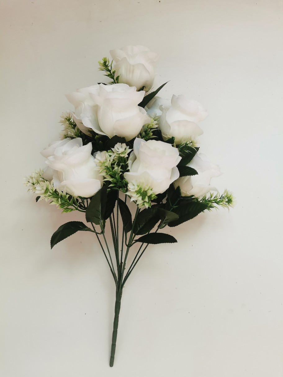 12 flores de mano de magnolia flor de seda flor de decoración imitación