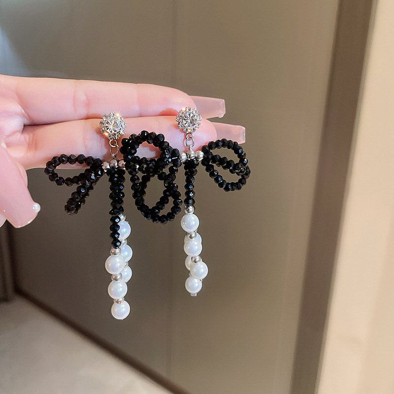 38g Weight Artificial Pearls, Zircon Inlay Material Drop Earrings Classification 1 Pair Quantity Daily Occasion Copper Material Heart Shape, Flower, Bow Knot Pattern Women'S Gender Plating Design Fashion Style 1 Pair Fashion Heart Shape Flower Bow Knot Copper Plating Artificial Pearls Zircon Drop Earrings 36