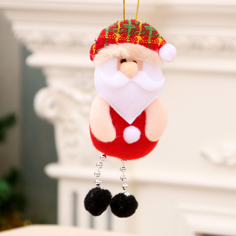 Decoraciones de Navidad anciano muñeco de nieve ciervo regalos de Navidad pequeño colgante muñeca de peluche colgante de árbol de Navidad suministros