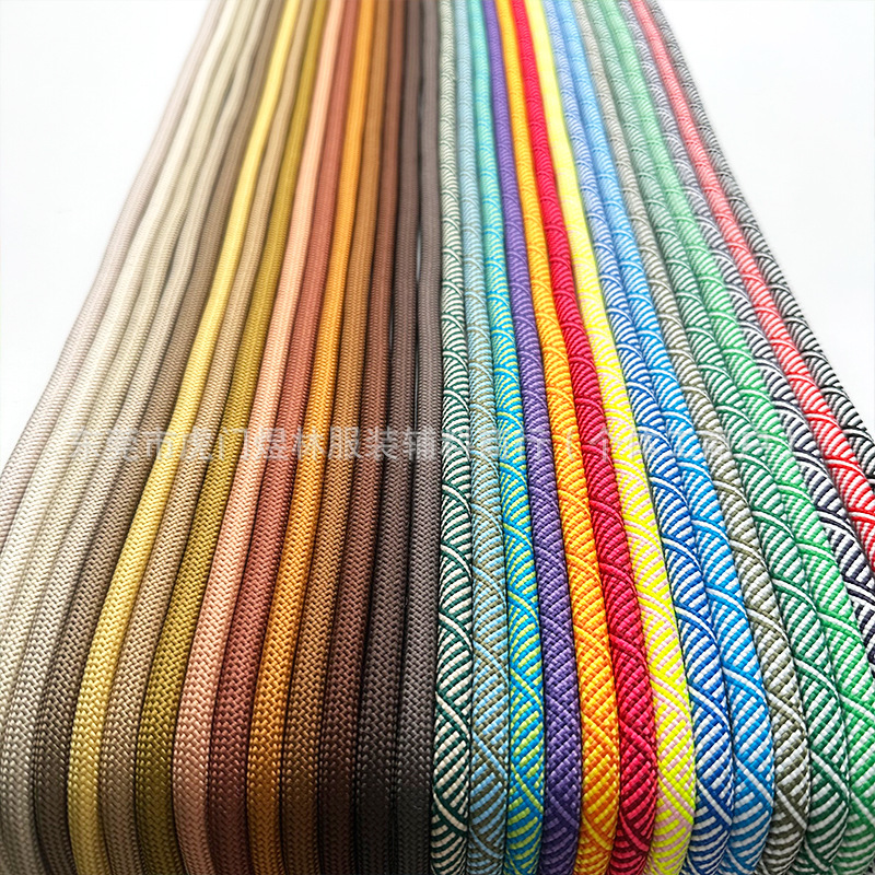 8mm Colorful Polyester Core-Wrapped Round Rope, Outdoor Climbing Rope, DIY Multifunctional Phone Lanyard, Crossbody Strap in Stock 8mm Colorful Polyester Core-Wrapped Round Rope, Outdoor Climbing Rope, DIY Multifunctional Phone Lanyard, Crossbody Strap in Stock