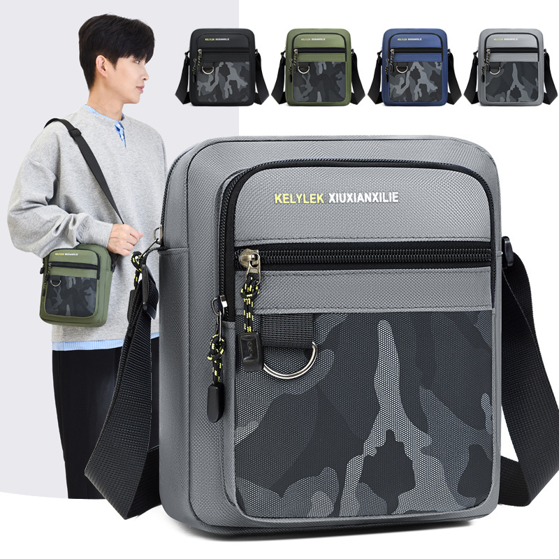 Bolso de hombro de viaje ligero y simple para hombres, bolso de hombro a prueba de derrames, bolso de moda para hombres de negocios