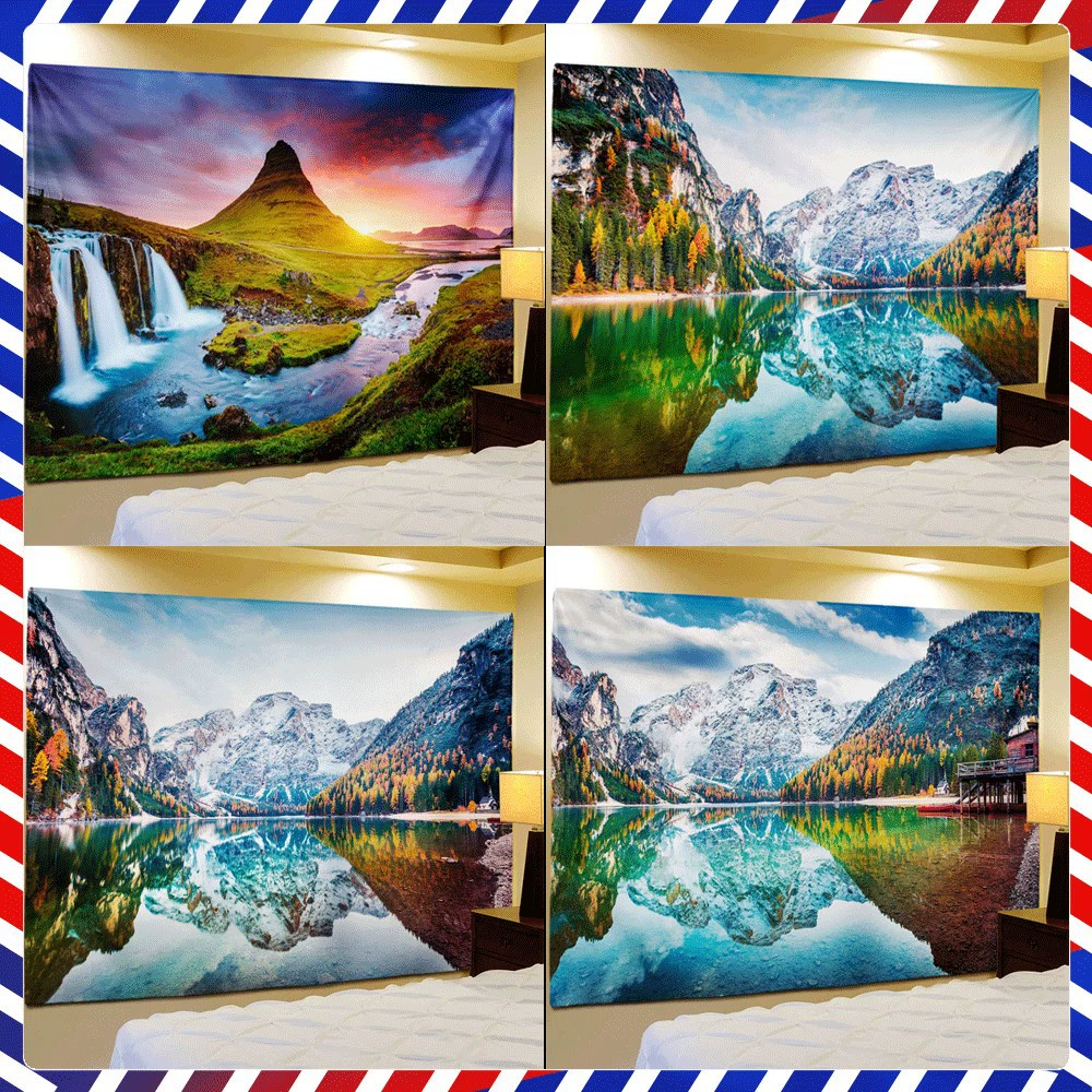 [Оптовая торговля фабрикой] гобелен национальный парк висит Ткань фона Ткань ТВ стены фон настенная живопись может быть настроена
