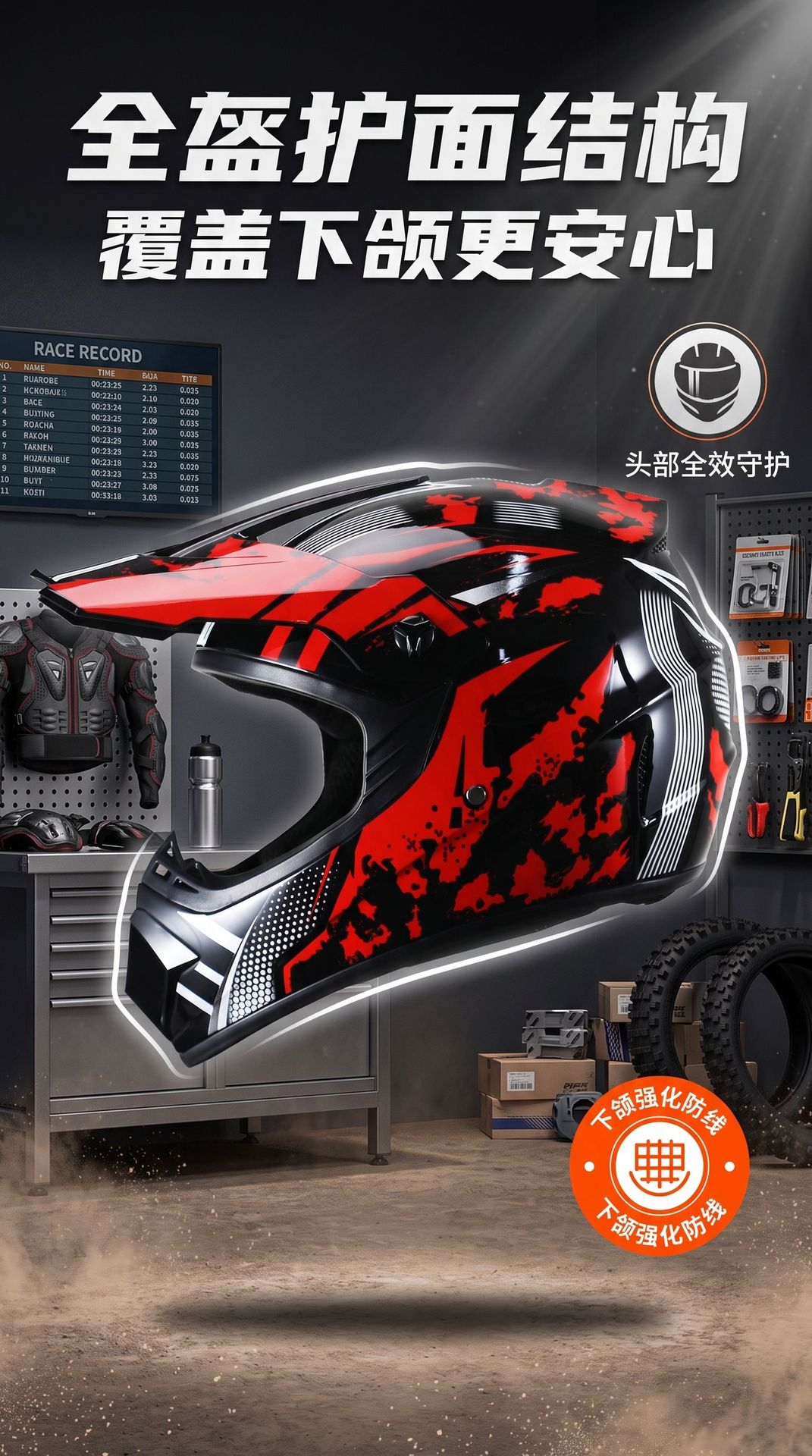 Youth cycling helmet, off-road helmet, suitable for motorcycles, mountain bikes, bicycles, and go-karts