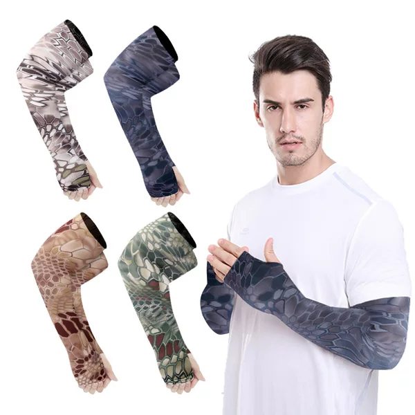 Outdoor Summer Tattoo Ice Sleeve Extended Arm Set Travel UV Protection Thumb Opening Ice Silk Sleeve Manufacturers