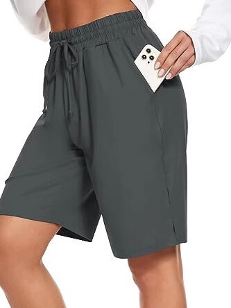 Women's Bermuda Shorts Knee-Length Elastic Waist Drawstring Workout Basketball Sports Shorts Women's Bermuda Shorts Knee-Length Elastic Waist Drawstring Workout Basketball Sports Shorts