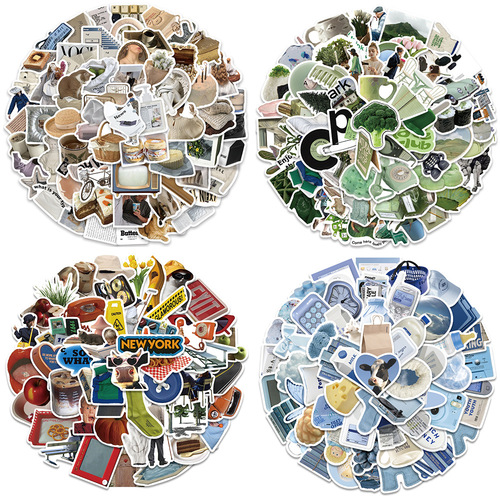 A variety of simple INS style literary cameras, toys, graffiti stickers, luggage, computers, mobile phones, waterproof decorative stickers