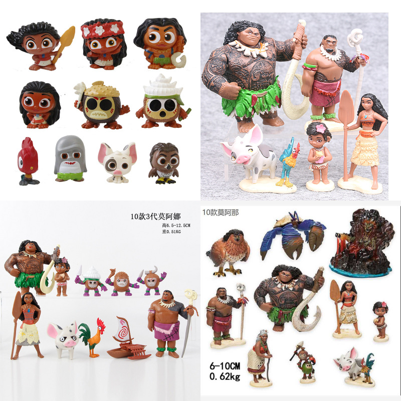 国境を越えた新しい第二世代モアナフィギュアモアナ姫オーナメントプリンセスモナマイクロランドスケープおもちゃオーナメント|undefined