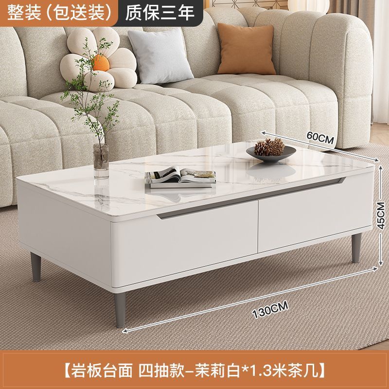 포드로 1.3m 커피테이블-화이트 [슬레이트]