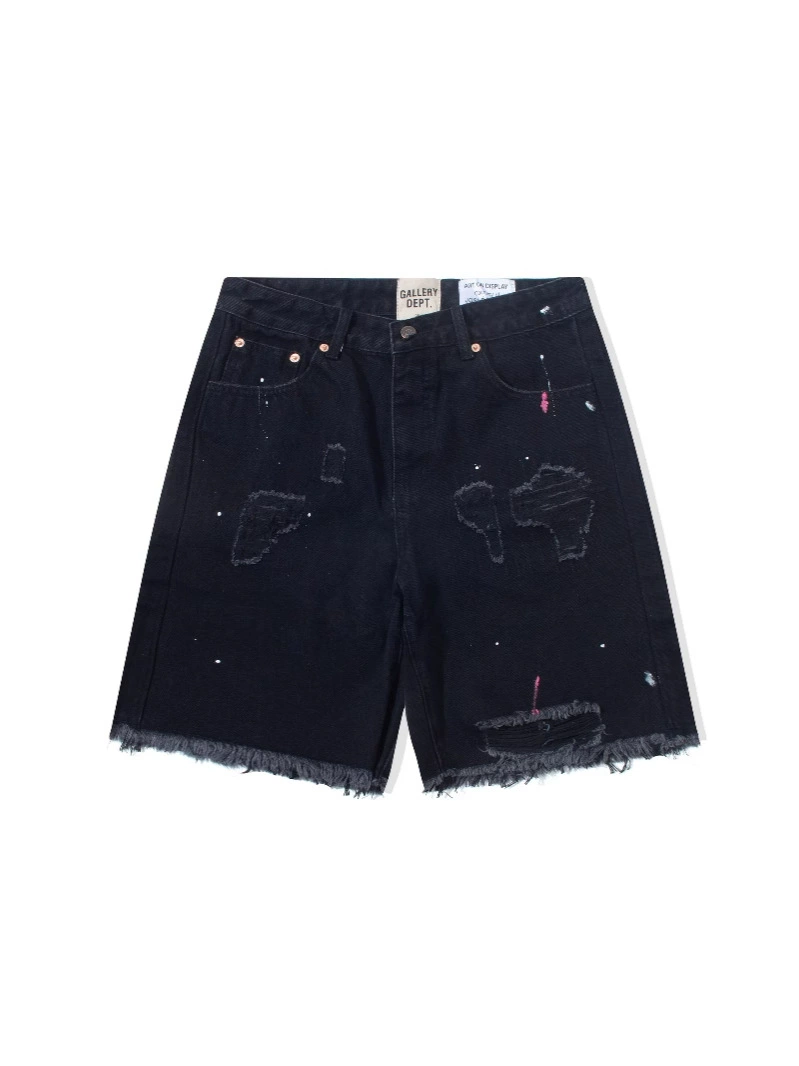 Галерея Dept раскрашенные чернила дырявые джинсы шорты washed retro high street casual pants для мужчин и женщин