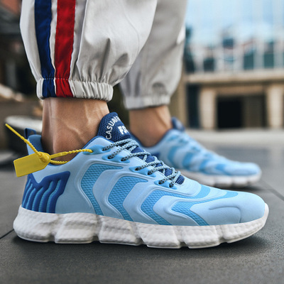 飞织款男鞋2021夏季学生网面男士运动鞋时尚跑步鞋潮流休闲鞋男