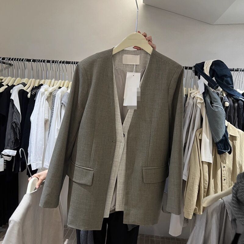 High-End Blazer Elegant Top 2025 Autumn New Design Niche Light Luxury Slimming Small Suit Thick Style