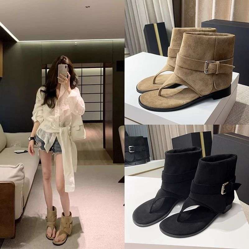 European Station 2025 New Retro Women's Boots Thick-Soled Height-Increasing Martin Boots Women's British Style Short Chelsea Boots for Summer