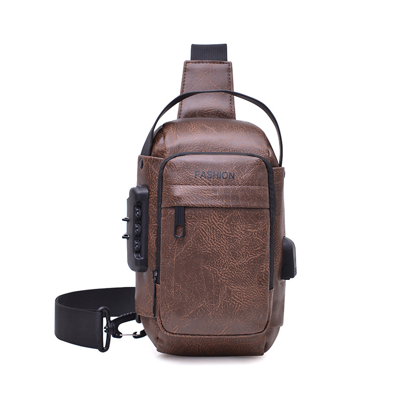 Bolso de pecho de hombre bolso de mochila anti-robo bloqueo contraseña mochila de hombro nuevo comercio exterior anti-droplets bolso móvil ligero al aire libre