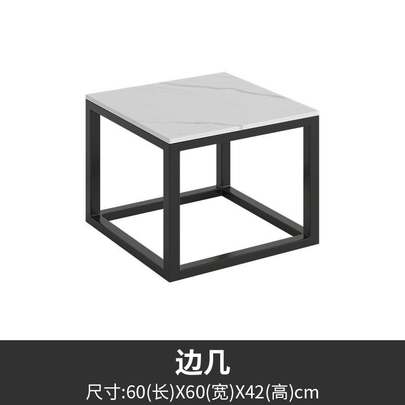 Office Sofa Boss Business Italian minimalista moderno de lujo ligero Estilo crema Recepción Teclas de piano Mesa de centro recta