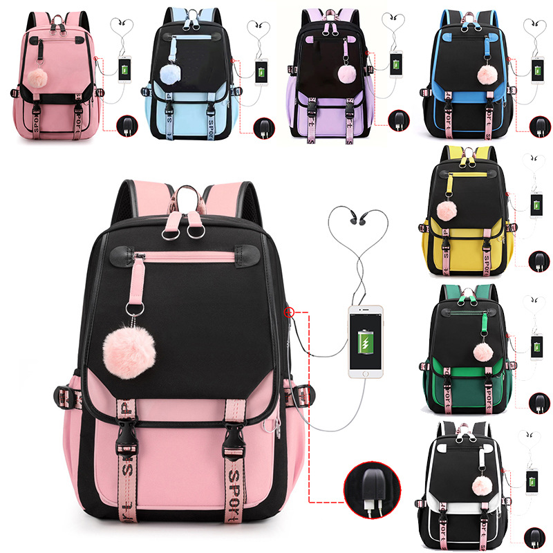 Mochila en blanco de ventas transfronterizas calientes, mochila de estudiantes de Oxford coreana de gran capacidad, simple mochila de ocio universal