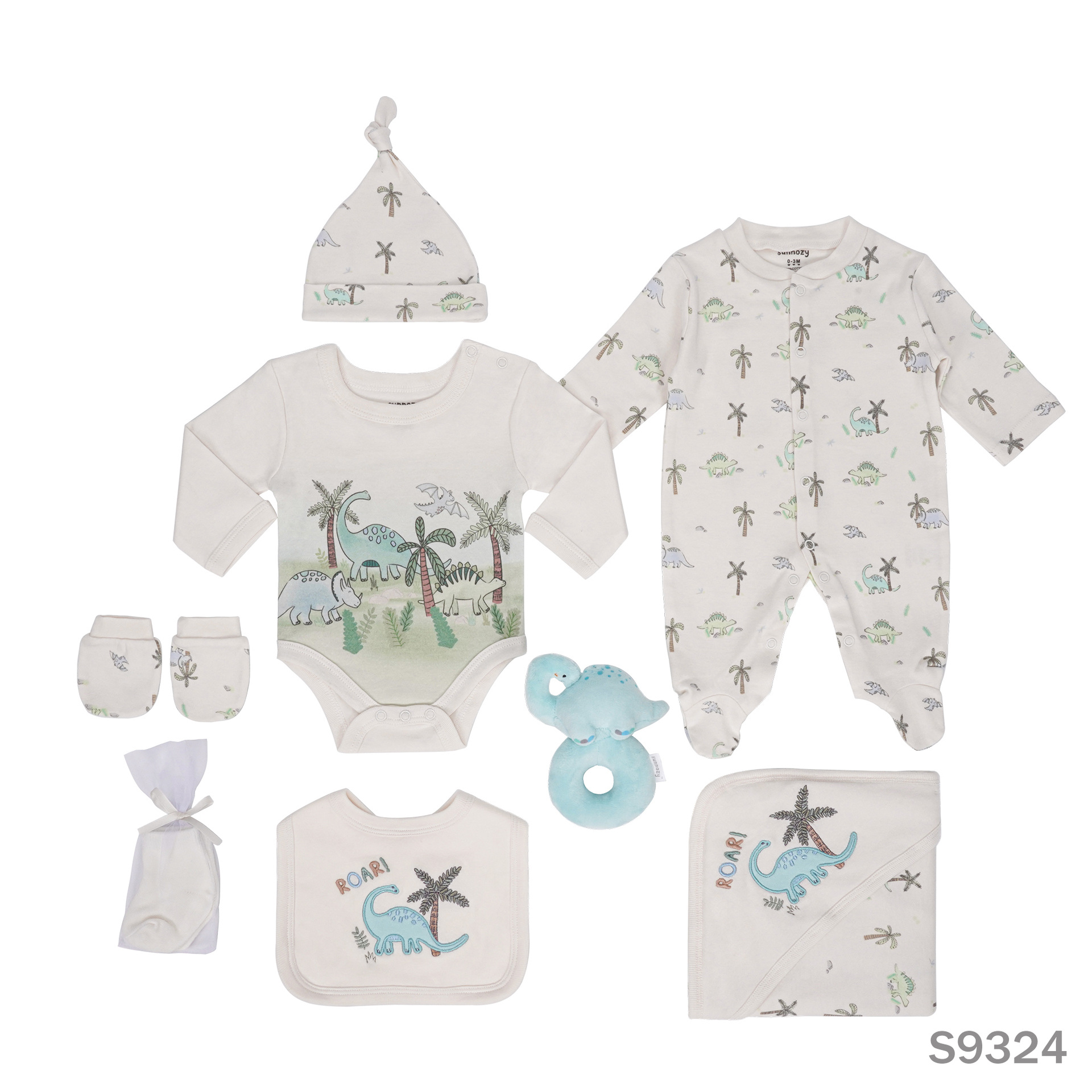 Algodón transfronterizo para bebés y niños pequeños 8 piezas de ropa de escalada unida 0 - 1 años de edad nuevo bebé conjunto de ropa infantil multi-pieza