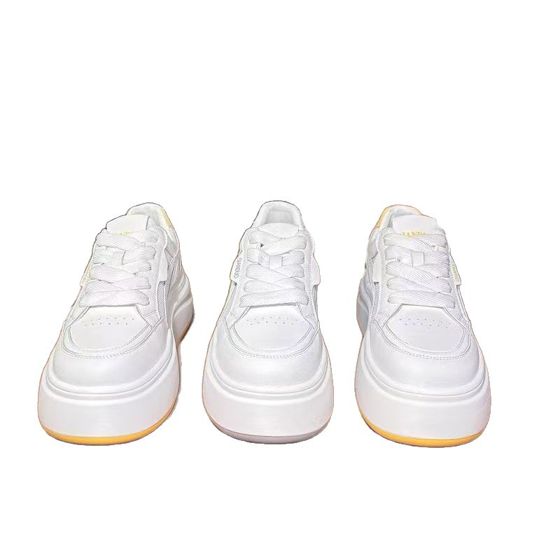Zapatos blancos de suela gruesa de malla transpirable de comercio exterior para mujer, nuevo estilo de verano, zapatos deportivos ligeros y de ocio de todo fósforo