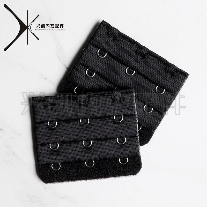 Пряжка бюстгальтера из нержавеющей стали, трехрядная удлиненная версия с двумя пуговицами, трехрядная удлиненная пряжка с двумя пуговицами, не выцветает, Пряжка без ржавчины может быть окрашена