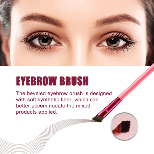 EELHOE Multifunctional Eyebrow Brush Set Portable Eyebrow Brush Eyebrow Cream Beveled Wild Eyebrow Eyeshadow Contour Makeup Brush