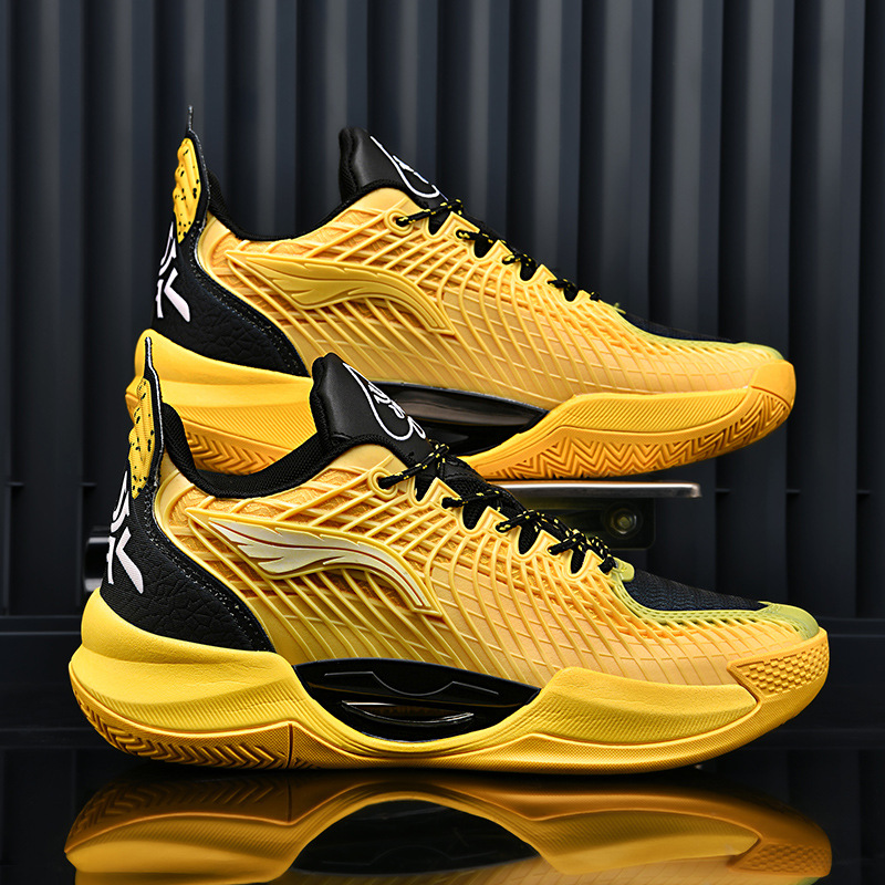 Fricción con sonido profesional antideslizante zapatos de baloncesto de combate real hombre y mujer amortiguador desgaste pareja zapatos deportivos casuales